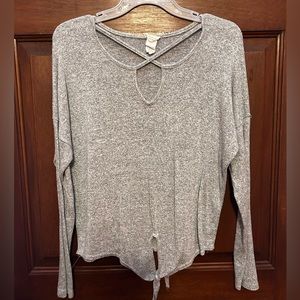 Caution To The Wind medium grey long sleeve shirt